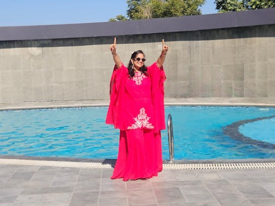 Designer  3pc Indowestern Palazzo Co-ord set in Red for all occasions