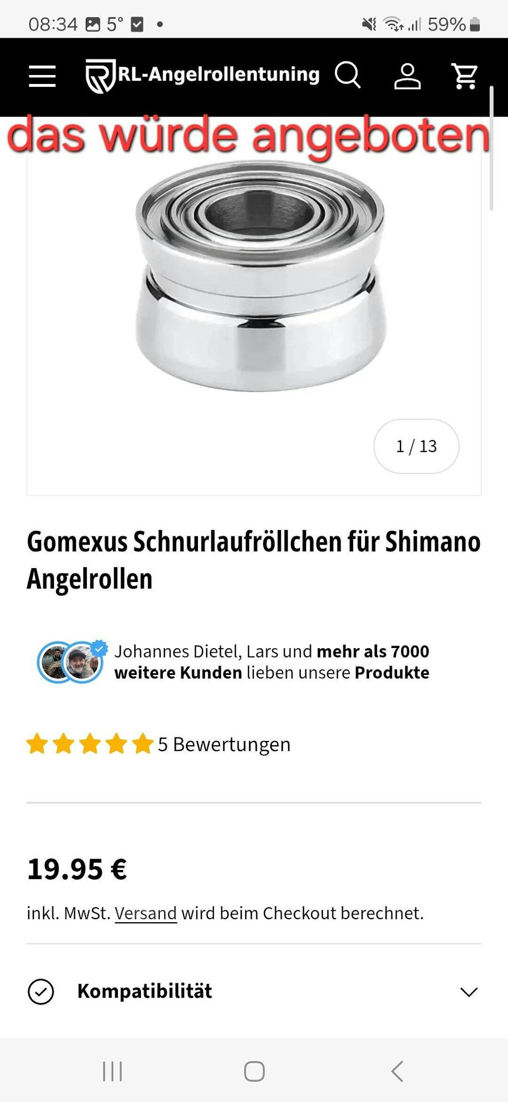 Gomexus Schnurlaufröllchen für Shimano Angelrollen