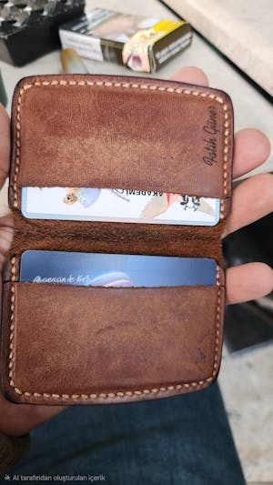 Katlanır Deri Kartlık - Etenna