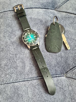 Tek Kat Deri Saat Kordonu - Orman Yeşili