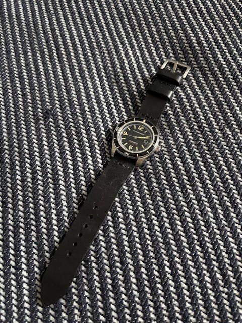 Tek Kat Deri Saat Kordonu - Siyah