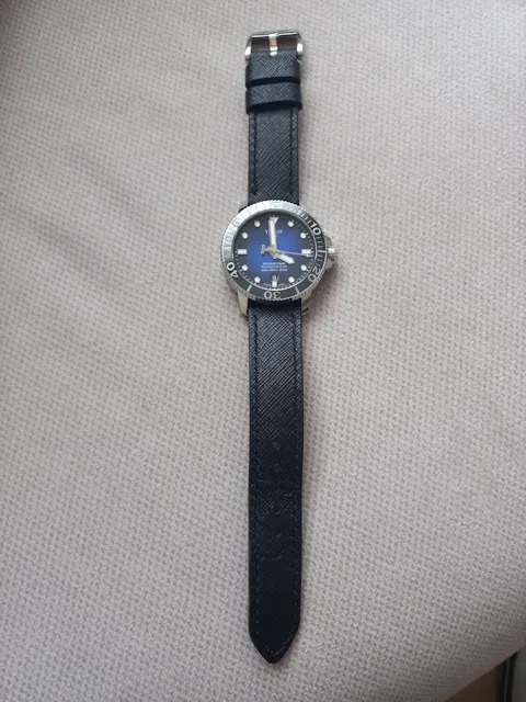 Saffiano Piyano Siyah Deri Saat Kayışı