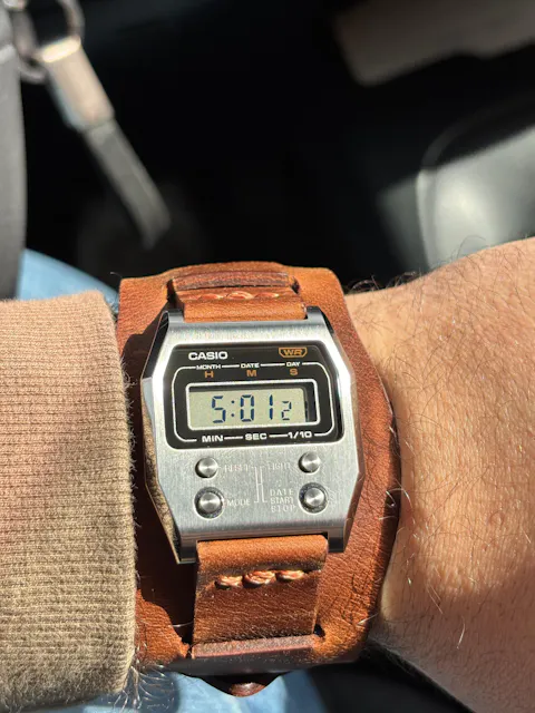 Bund Strap - Tek Kat Deri Saat Kayışı - Antik Kahve