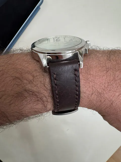 Pueblo Çift Katlı Deri Saat Kayışı - Rustic Brown