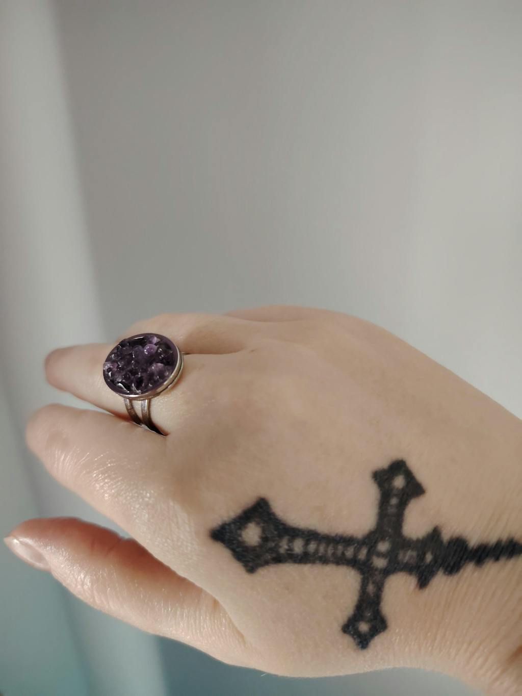 MURSKA ametisti kivi terässormus