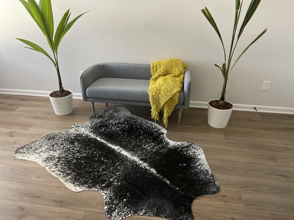 Black Salt and Pepper Cowhide Rug
