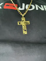 Hip Hop Punk Crown of Thorns Jesus Cross Necklace