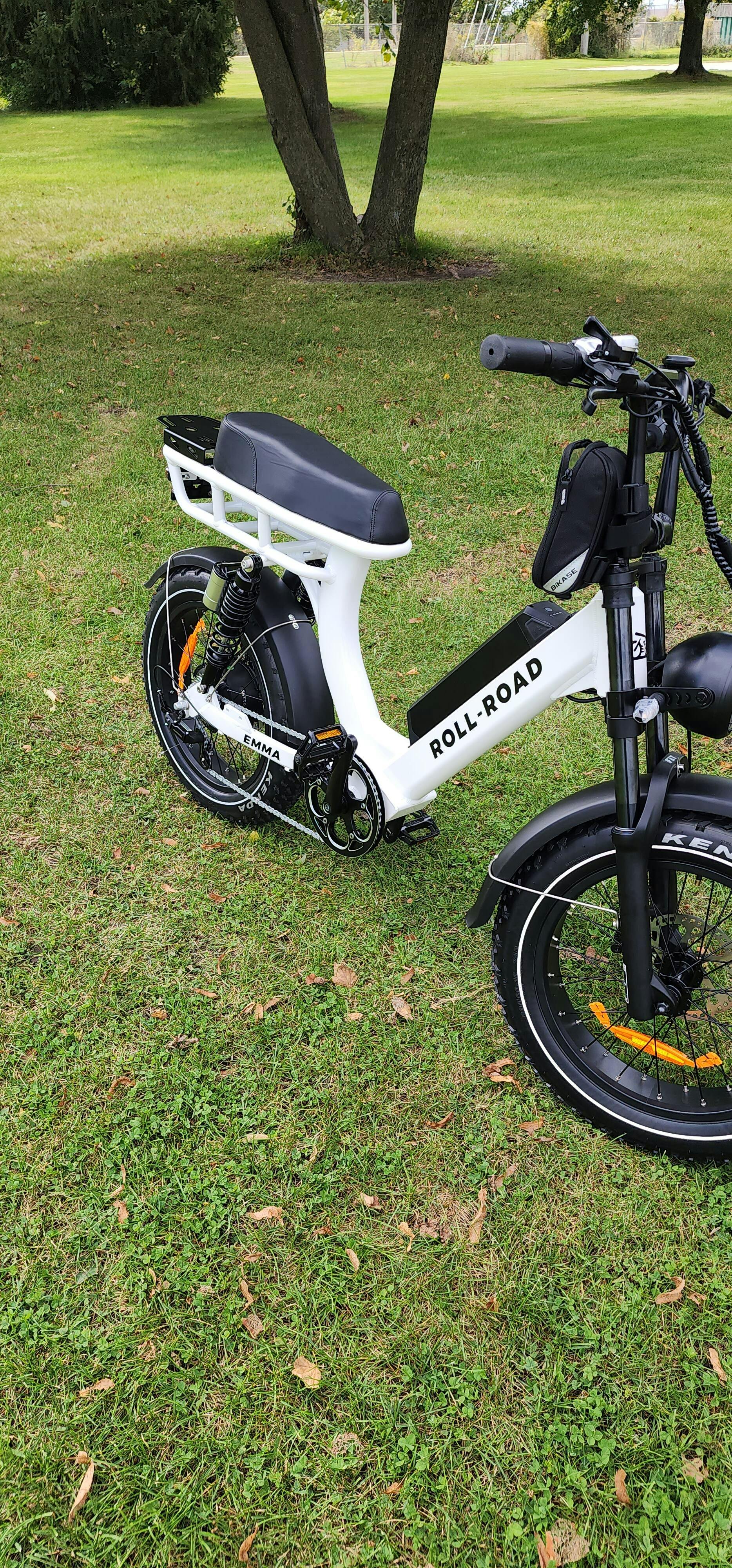 RollRoad Emma Fat Tire All Terrain Step Thru Electric Bike Roll Road