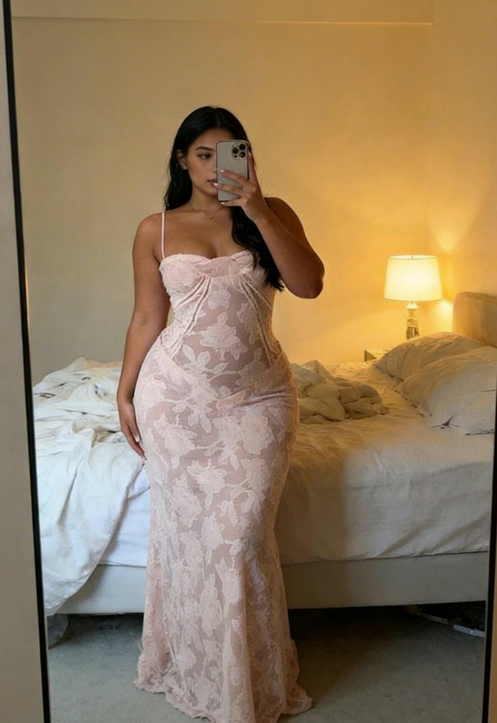 Sexy Spaghetti Strap Sleeveless Mermaid Tulle Pink Long Prom Dresses Online, OL496