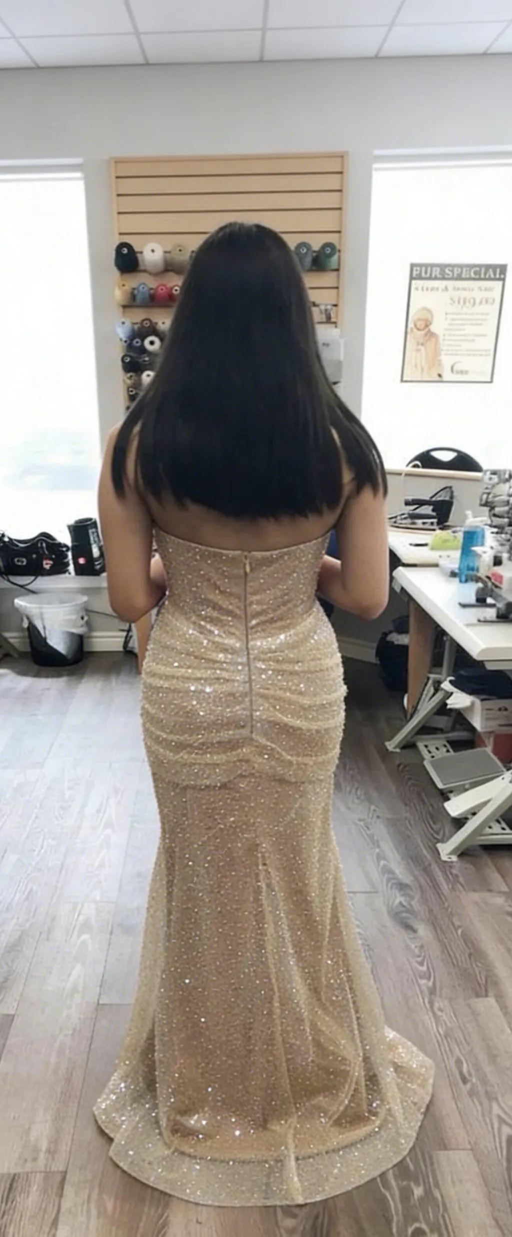 Shiny Sweetheart Sleeveless Mermaid Sequin Long Evening Prom Dresses Online, OLP782