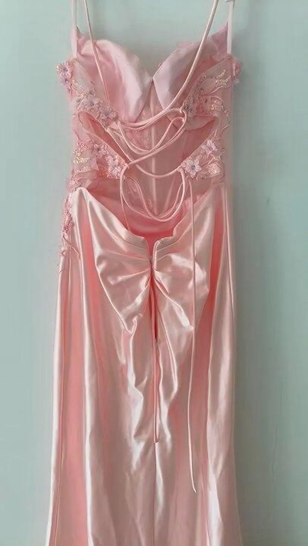 Fancy Pink Satin Prom Dress Sheer Corset Bodice Side Slit Ruched Mermaid Design,OLP2157