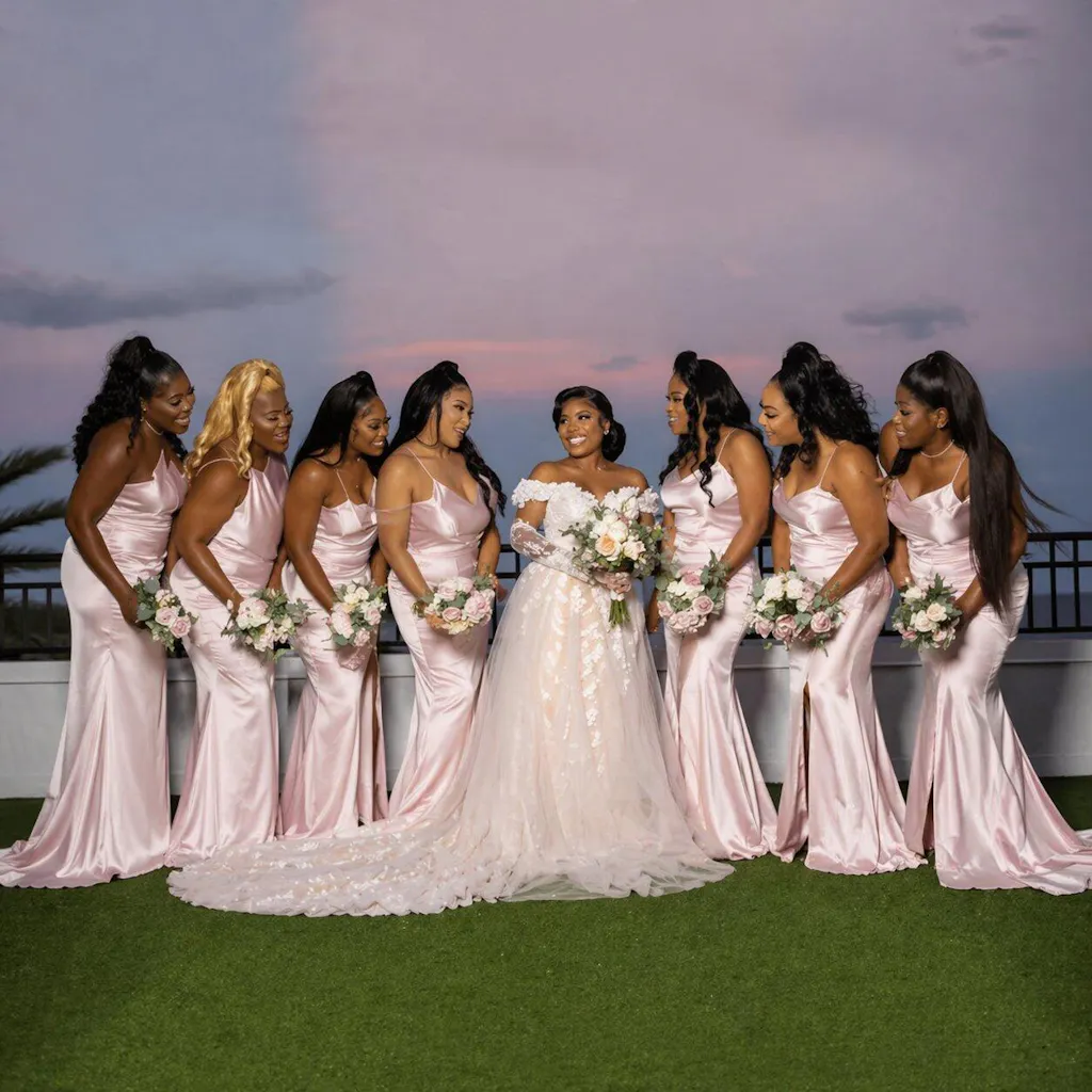 Sexy Strapless Satin Bridesmaid Dresses Slim Fit Mermaid Maid of Honori,BG960