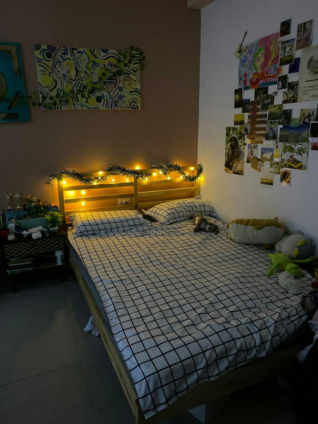 Plain Grid Bedding Set Indie Aesthetic Bedding roomtery