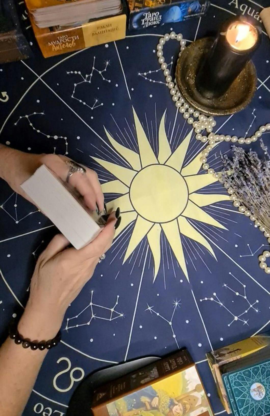 Tarot Wheel of Zodiac Altar Cloth - Shop Online on roomtery