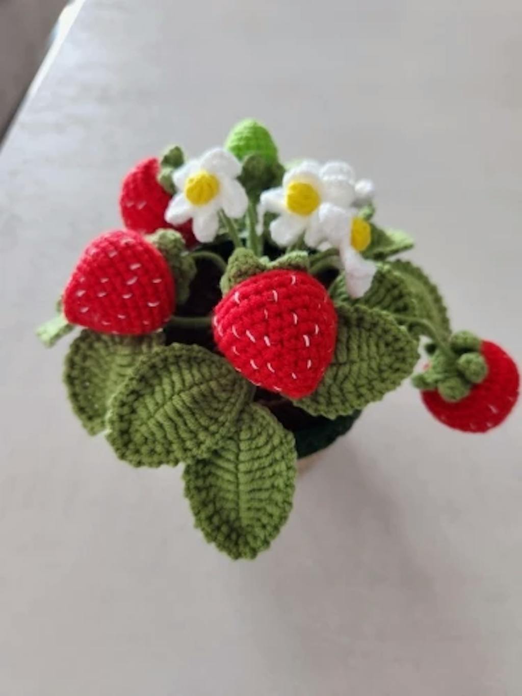 Crochet Potted Strawberry Bush - Shop Online on roomtery