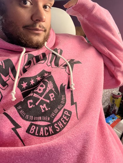 CM Punk 'Black Sheep' Pink PO Hoody