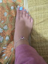 Laxmi's Grace Lotus 925 Silver Anklet I 2 pcs