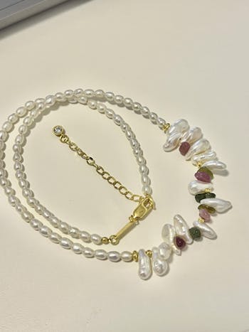 Colorful Baroque Freshwater Pearl Necklace