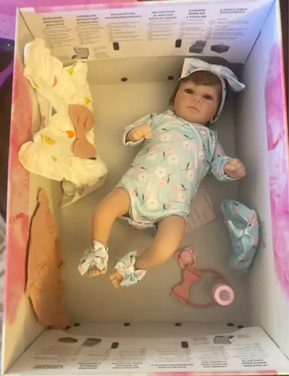 kgniess me Bambole Reborn Femmine 20 pollici Lavabili a Mano corpo in Vinile Morbido Originali Sembra un vero Bambino Ragazza con gli occhi Aprire 50cm