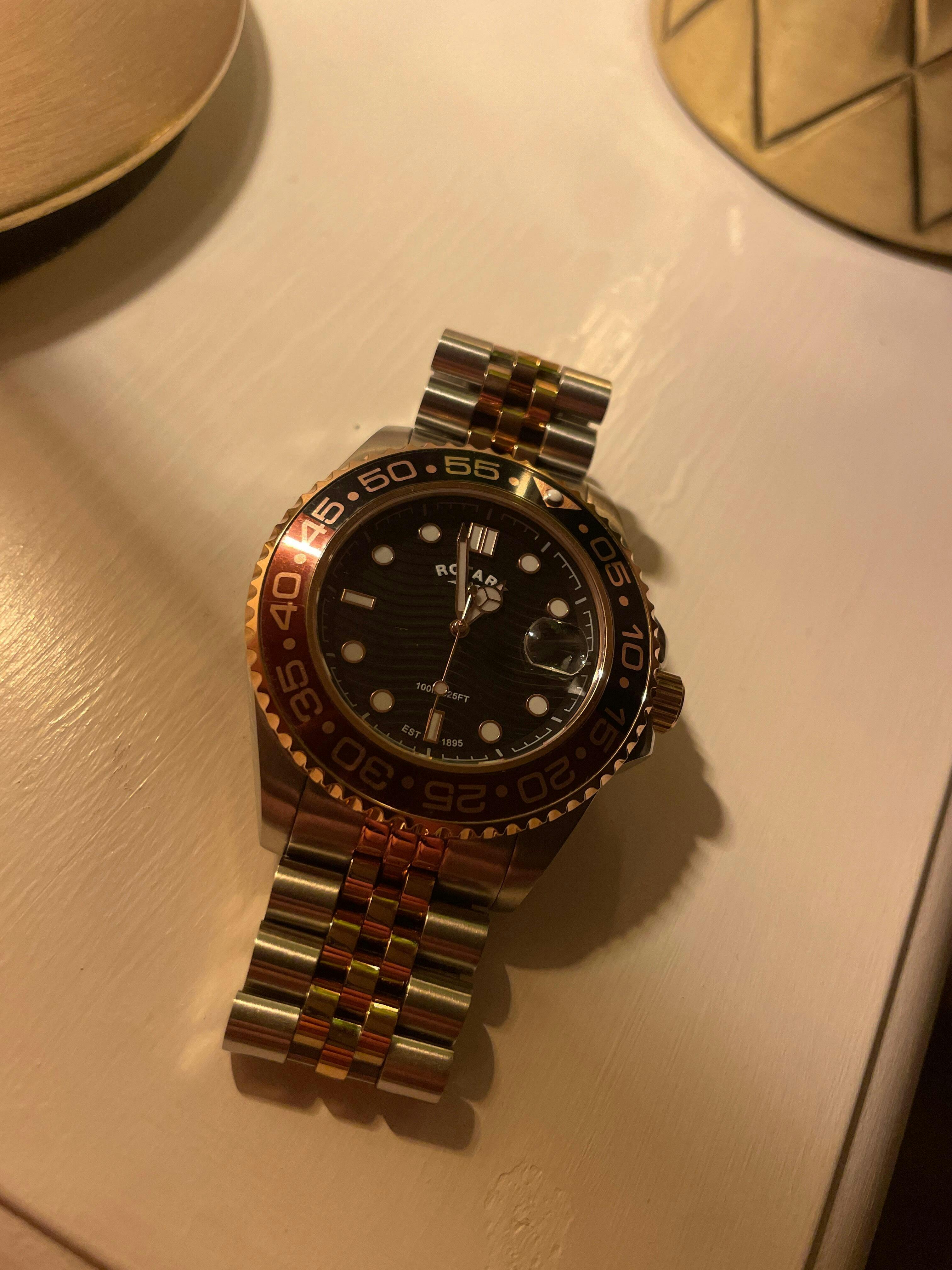 Rotary Apex100 Diver Black Dial Watch - RGB10016/04
