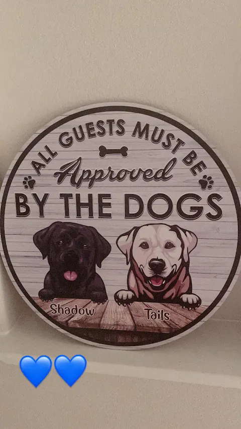 All Guests Must Be Approved By The Dogs • Customized Dog And Cat Wood Sign • Personalized Door Sign • Front Door Hanger