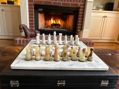 Royal Bishop marble chess set $400 piece review