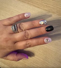 Cotton Candy stars - Press on Nails