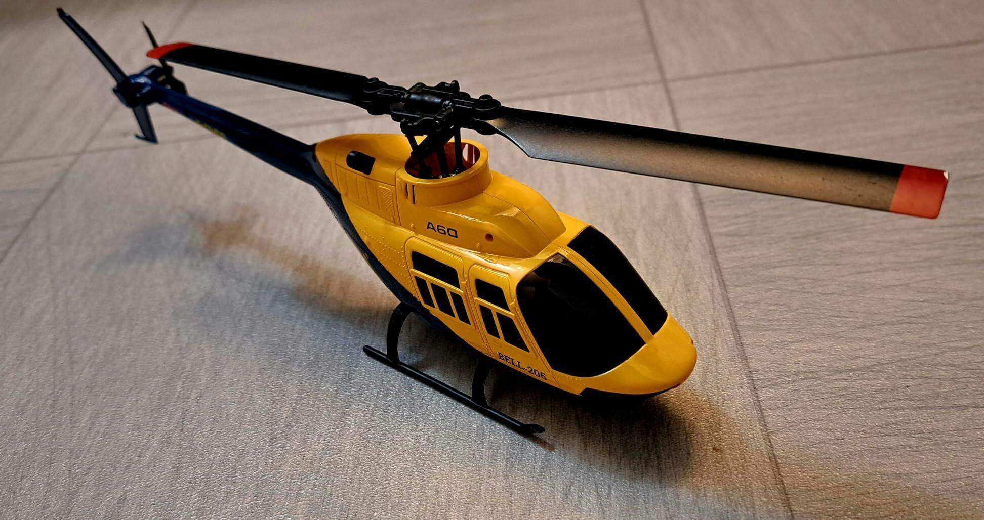 A60 1/42スケール BELL206 RCヘリコプター 2.4G 4CH フライバーレス