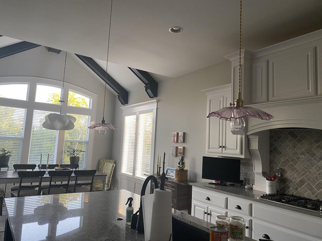 Vintage Floral Glass Pendant Light