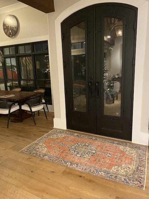 4x7 Orange Turkish Vintage Area Rug - 45808