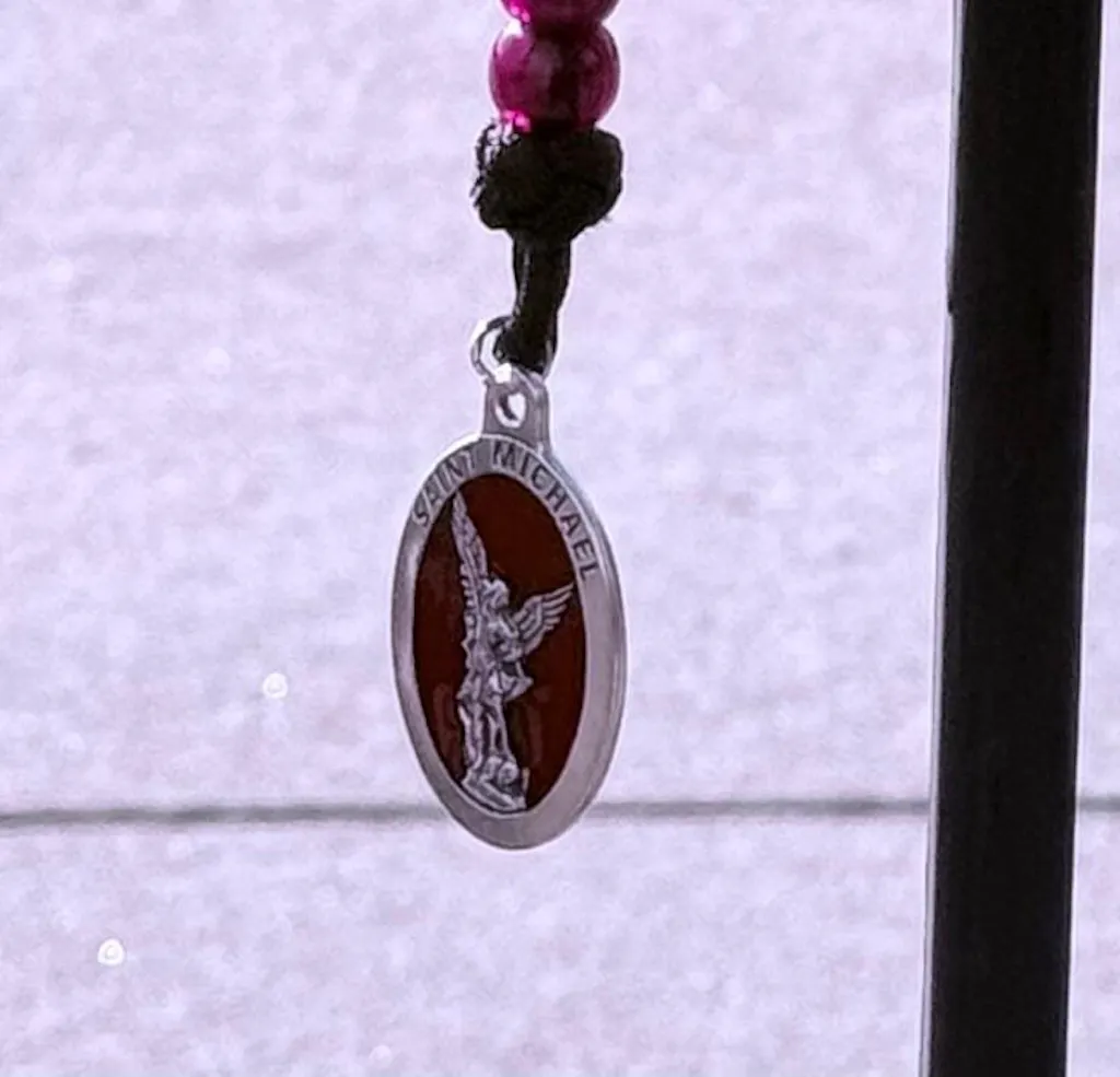 Rugged Paracord St. Michael Chaplet - Red Medal - Rugged Rosaries®