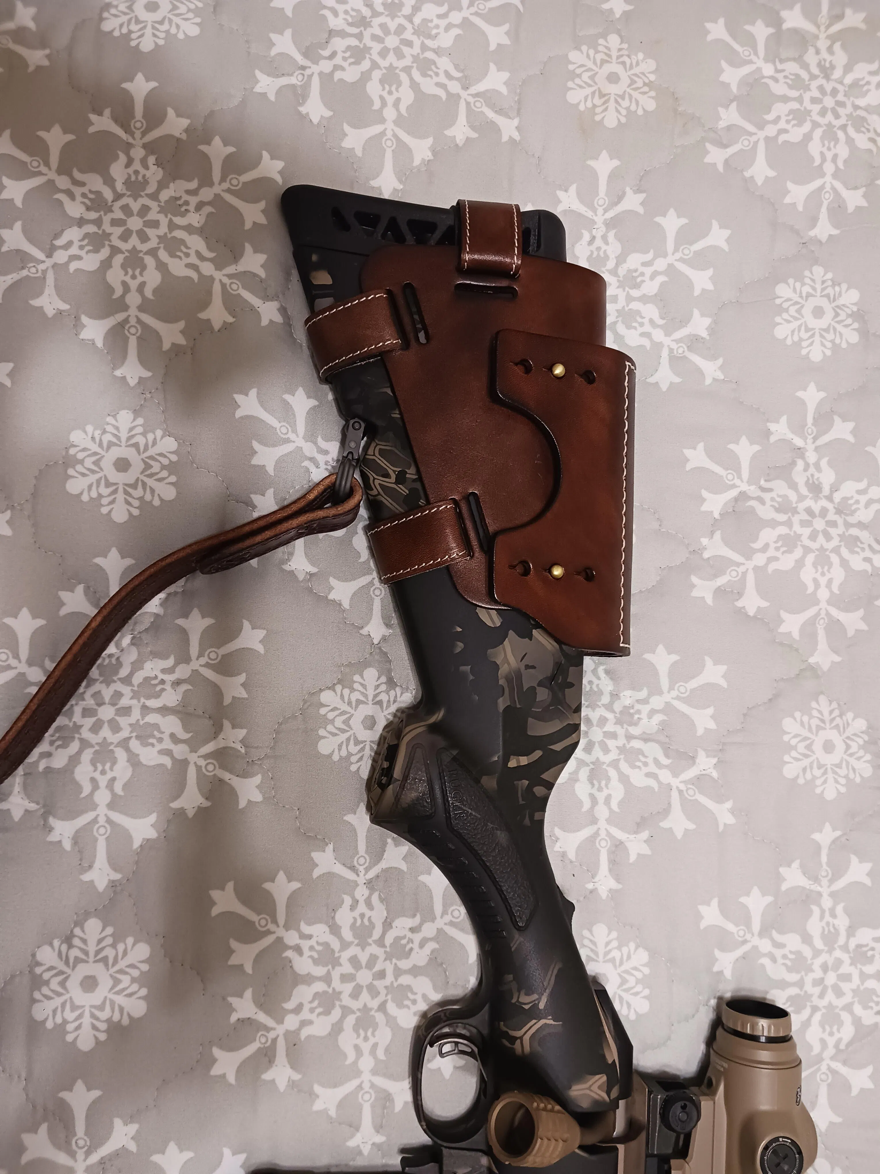 Handmade Leather Rifle Cheek Risers – Rustic Terrain Leathercraft