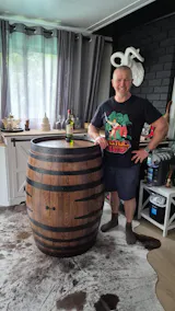 Wine Barrel Bar – Handmade from Reclaimed Wine Barrels