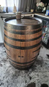 Wine Barrel Bar – Handmade from Reclaimed Wine Barrels
