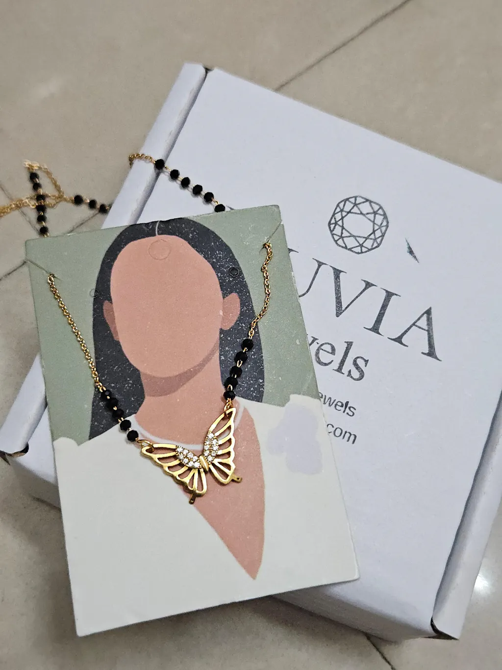 Gold Cutout Butterfly Mangalsutra