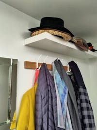 Coat & hat rack white - OAK (90 cm - 35.43)