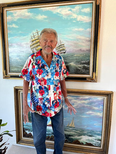 Custom Photo Trump American Flag Tropical Independence Day Hawaii Shirt N304 62557