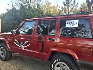 I Am Charlie Kirk Flag USA Memorial MAGA Car Window Decal Sticker LM32 67781