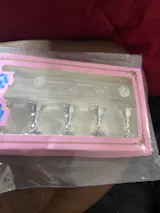 5pcs Nail Holder False Nail Tip Practice Stand – Crystal Base Magnetic Nail Art Display