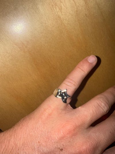 Silver Star Cutout Ring
