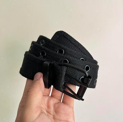 Black Single Grommet Belt