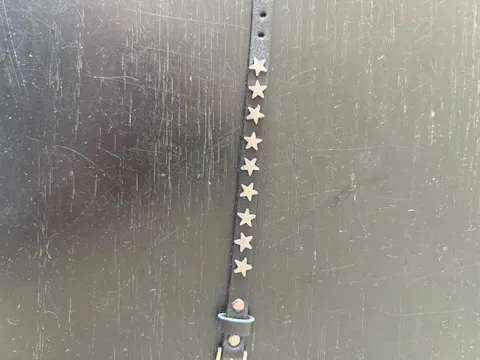 Y2K Black Grey Star Design Leather Bracelet Monochrome Unisex Urban Accessory New