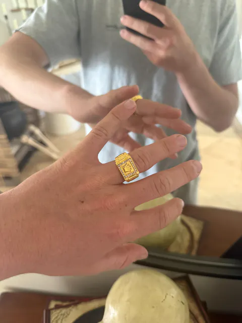 Y2K Vintage Gold Rolex Ring Unisex Size 8 2000s Jewelry Brand New