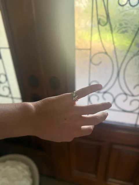 Y2K Vintage Silver Star Ring Adjustable Size 8 2000s Jewelry Unisex Fit