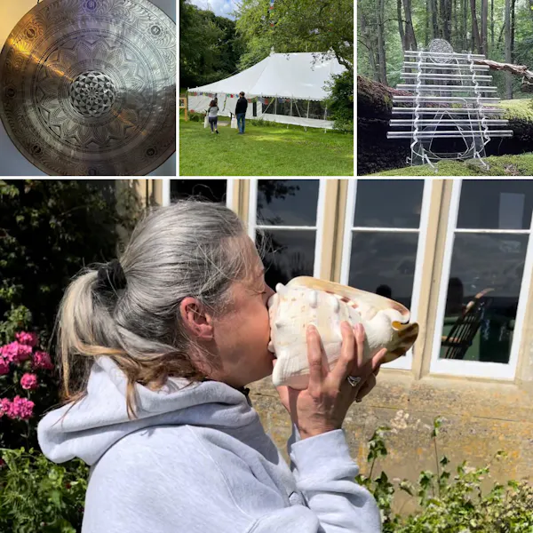 Natalie's Earth Om C# Crystal Harp for gong bath sessions
