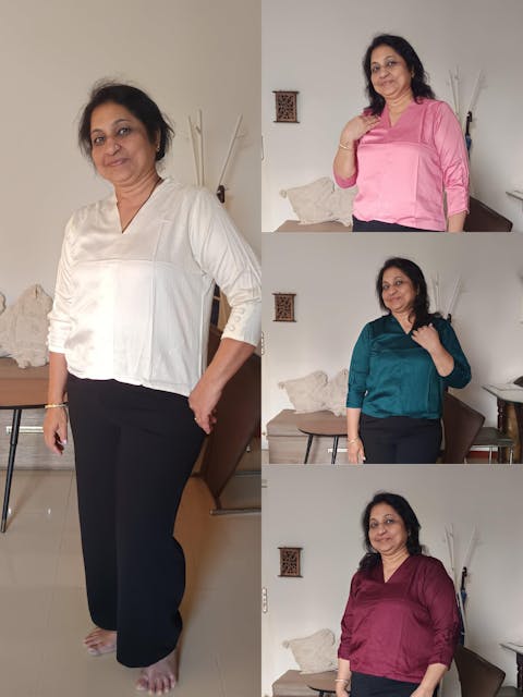 Wine V-Neck Viscose Top