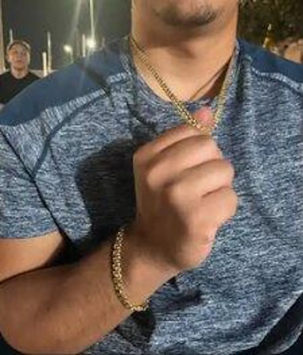 CONJUNTO TEJIDO CHINO 18K 5.5 MM