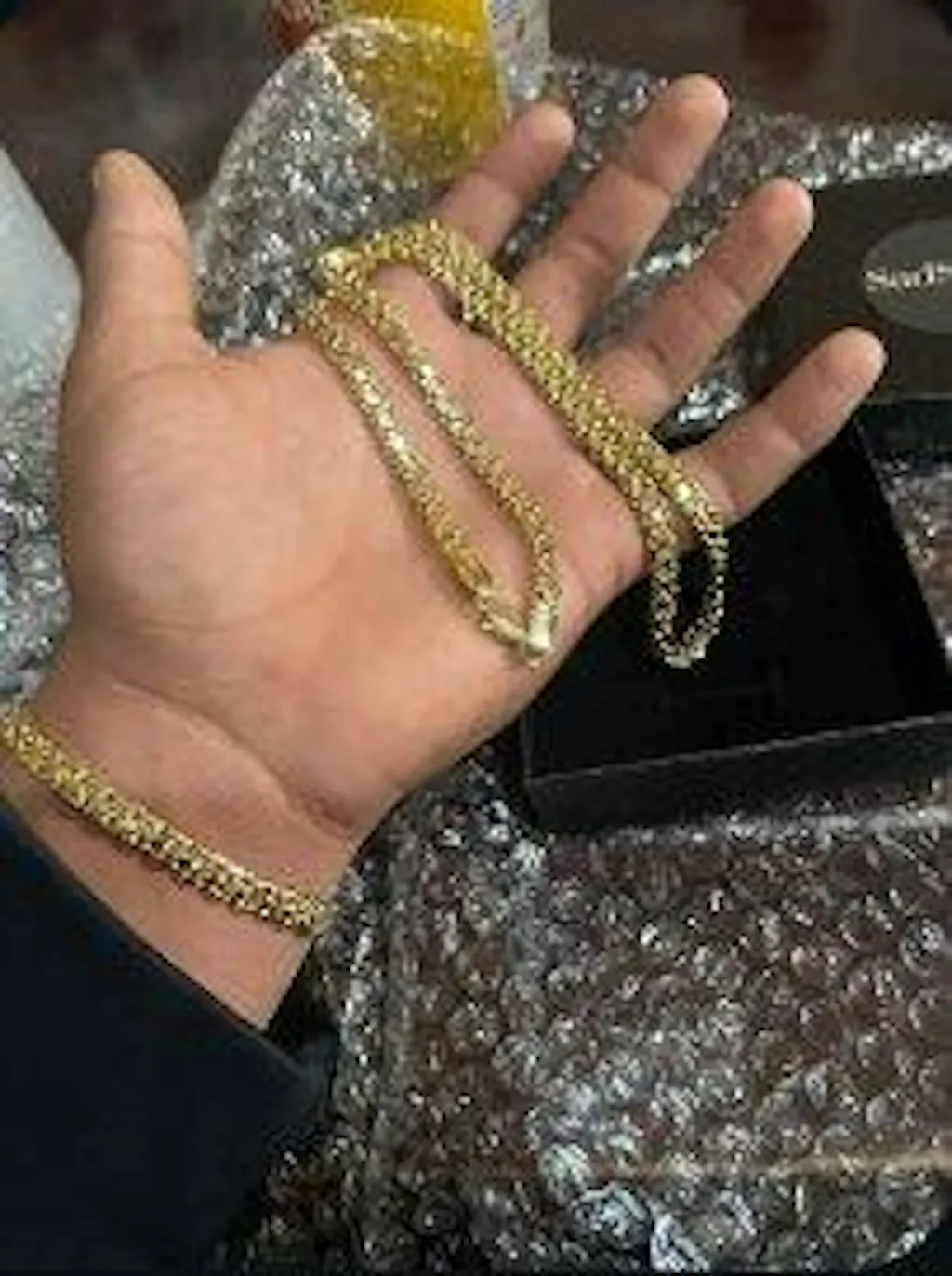 CONJUNTO TEJIDO CHINO 18K 5.5 MM