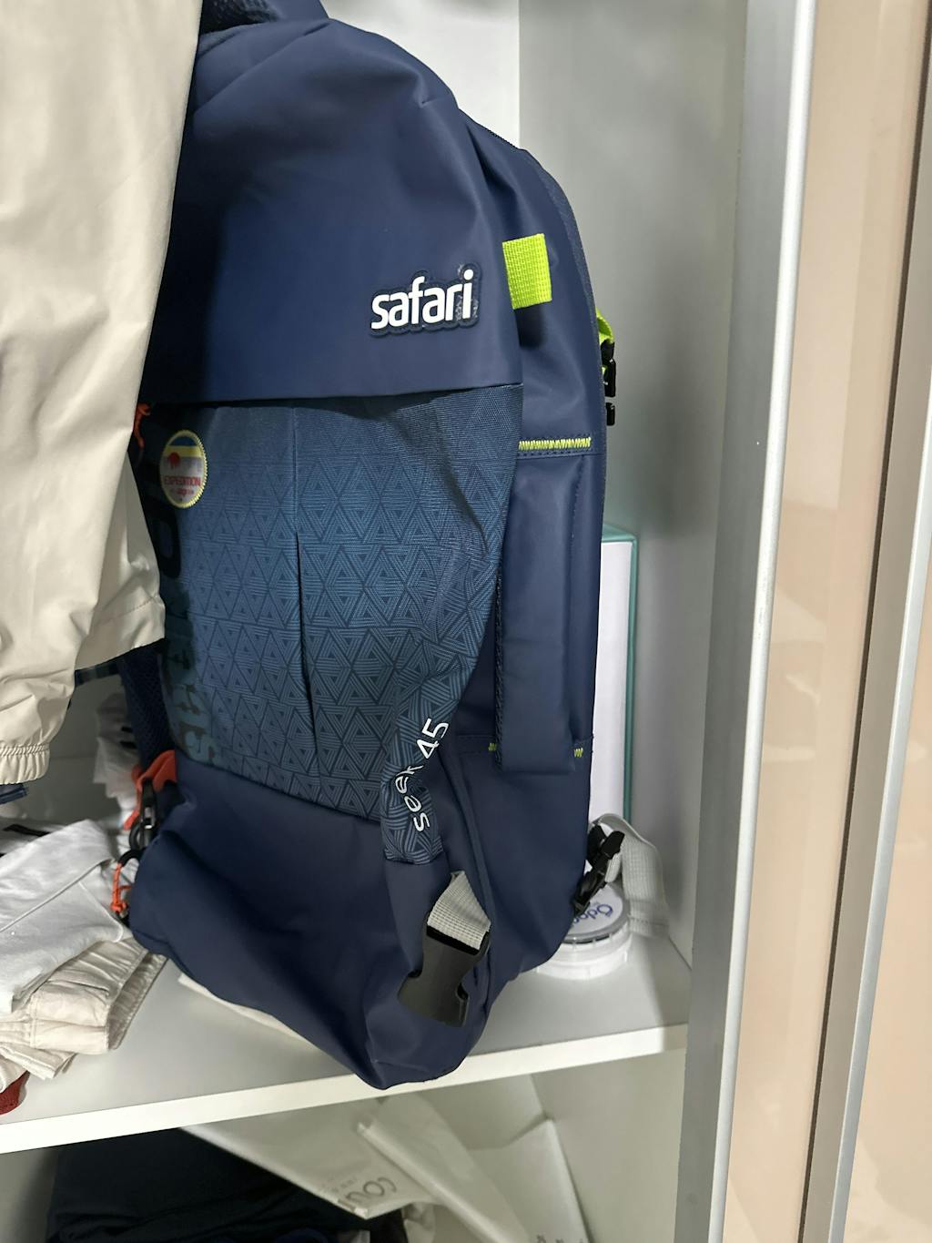 Seek 45L Overnighter Travel Backpack with Expander, Two Way Handle, Lu