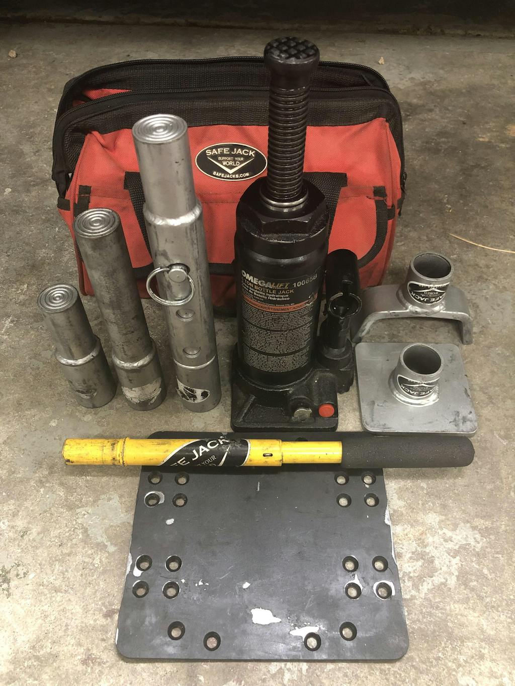 Bottle Jack Recovery Kit With 6 Ton Bottle Jack Safe Jack